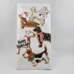 Mary Lake Thompson Flour Sack Kitchen Towel Dogs Holiday Design 30x30